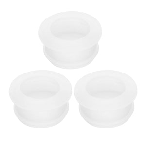 3Pcs Rubber Grommets 21mm Drill Hole, 16.5mm ID Hole Top Hat Grommet Clear Silicone Rubber Hole Plug Gasket for Wiring, Automotive