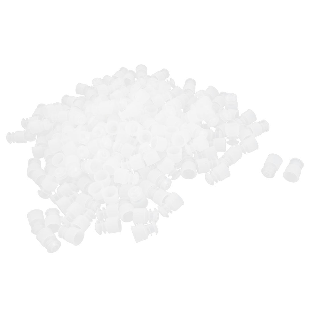 100pcs Clear Plastic Flange Type Stopper for 12mm Diameter Test Tube