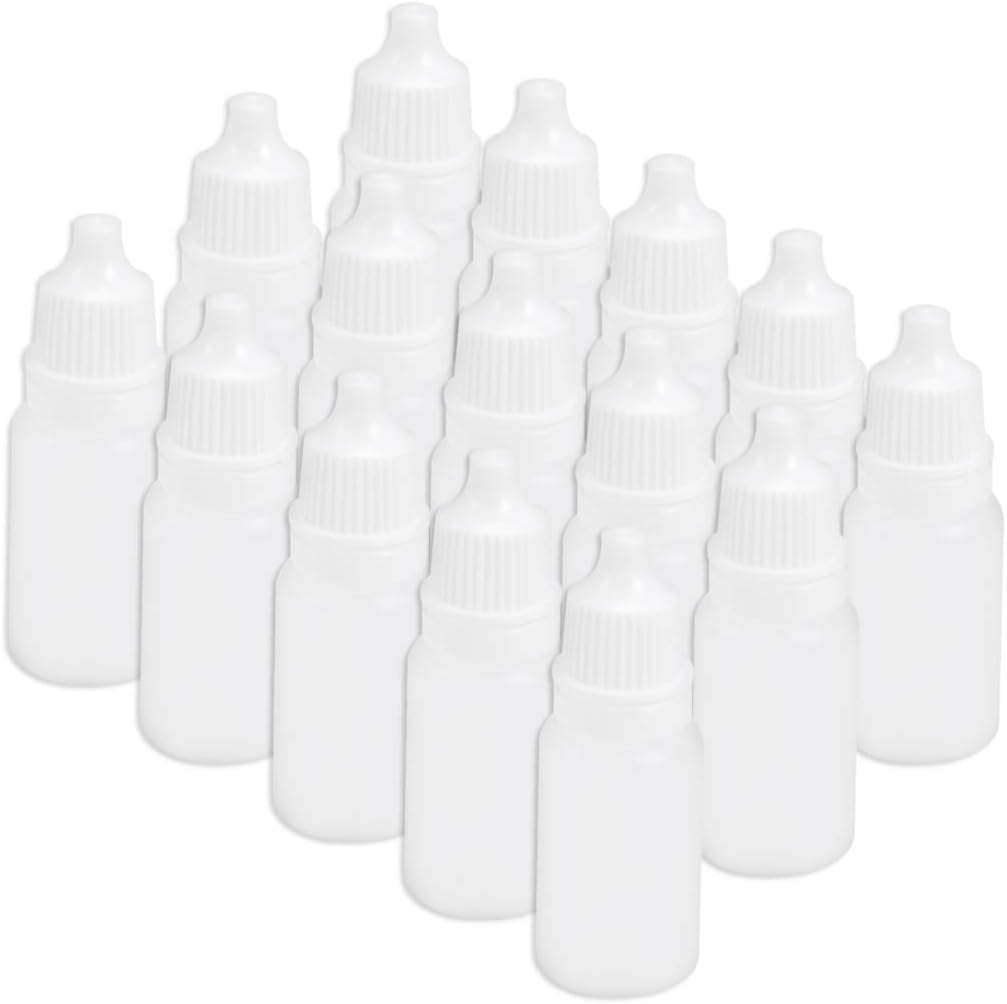 Plastic Dropper Bottle, 10ml/0.34oz Small Mouth Drop Bottles Empty Squeezable Eye Liquid Dropper Bottle 15pcs