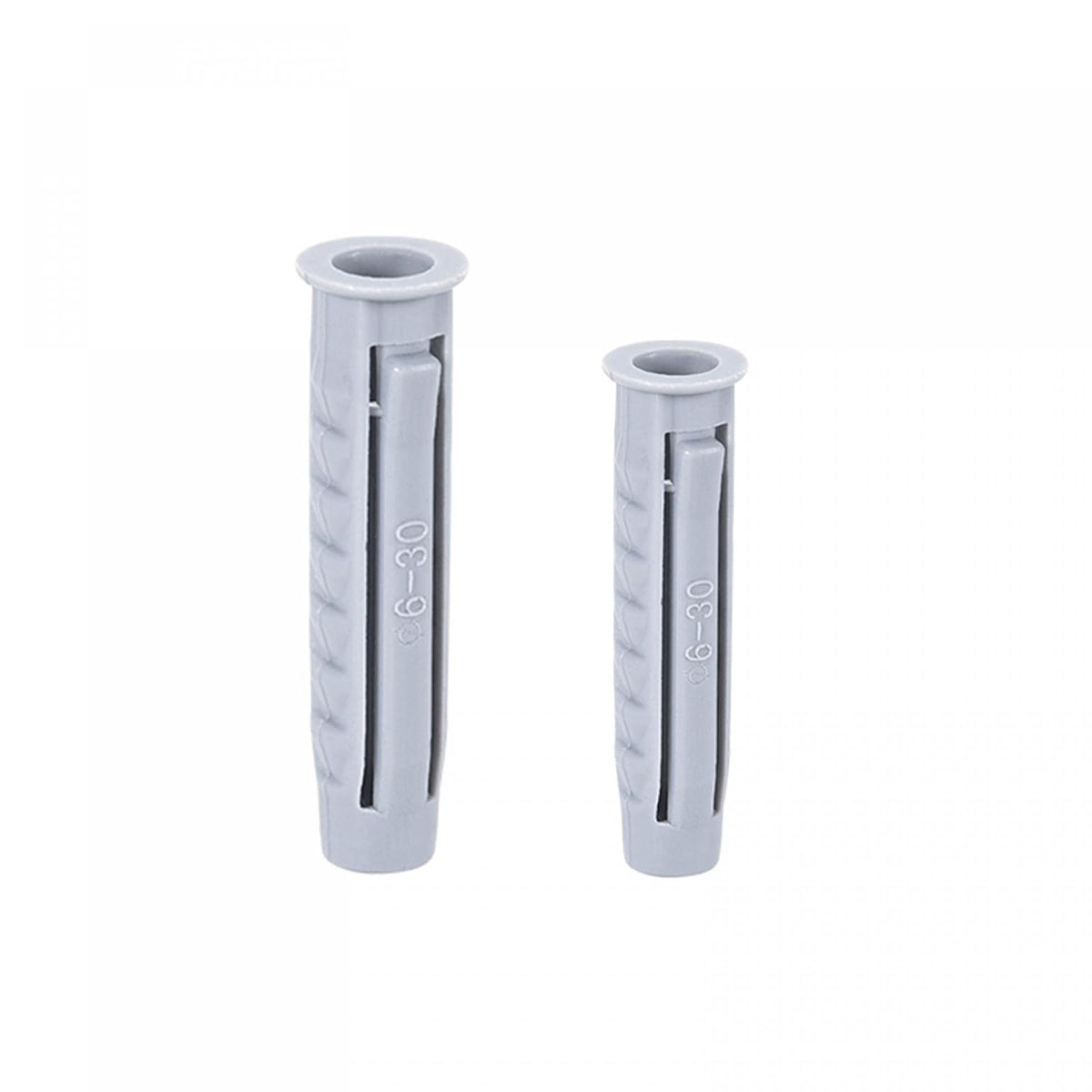 6x30mm 8x40mm Plastic Expansion Tubes Column Frame Fixings Gray 150pcs