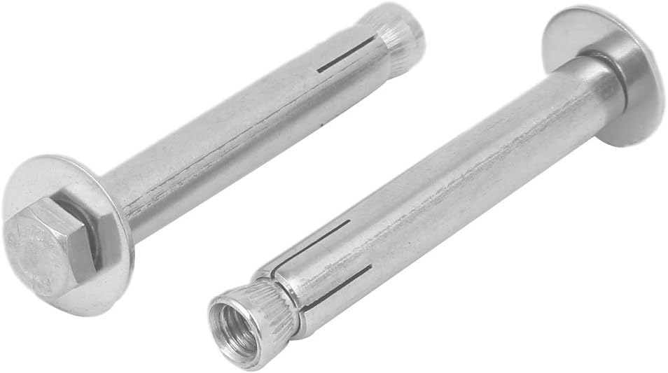 M8 x 80mm 304 Stainless Steel Hex Head Sleeve Anchor Expansion Bolt 2PCS