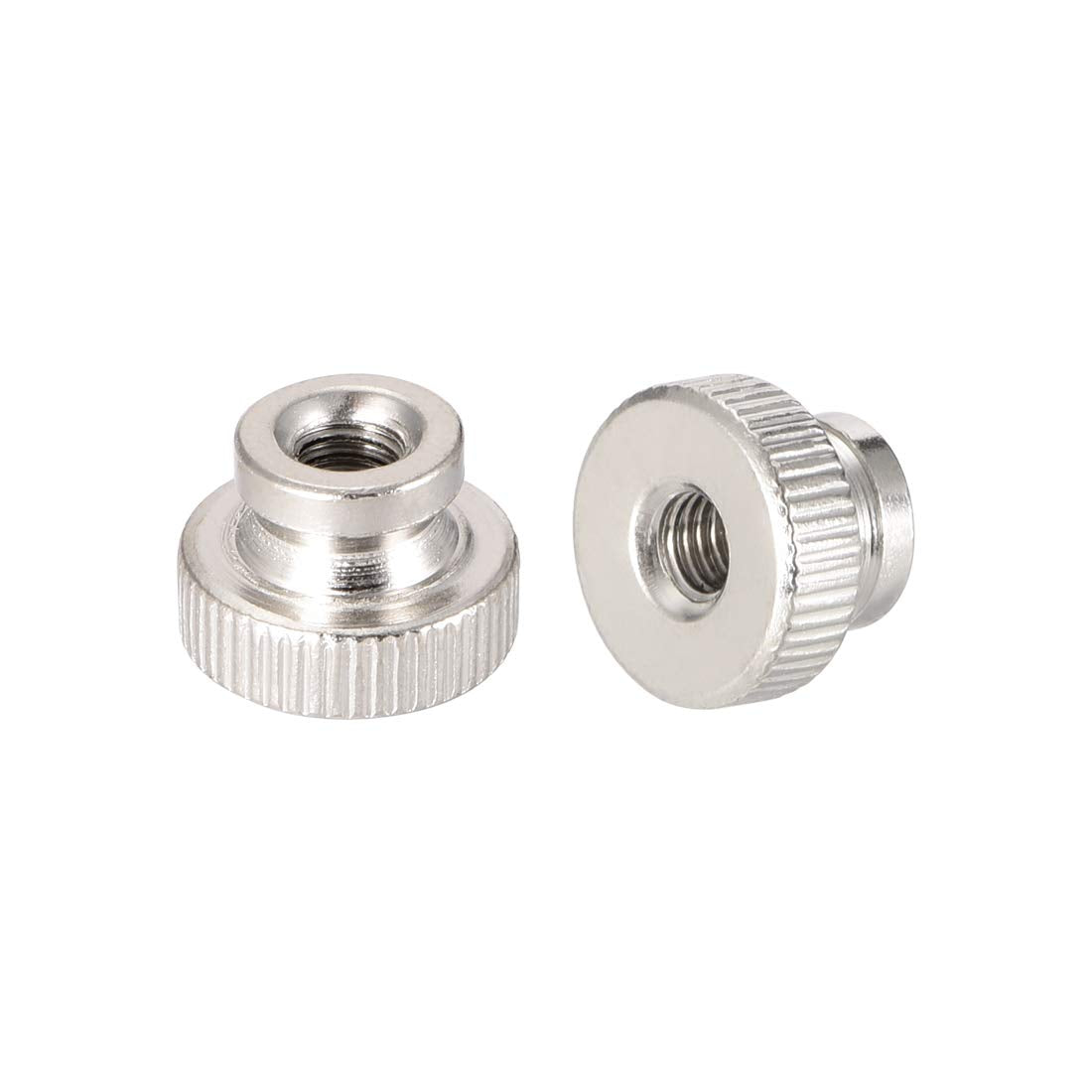 Knurled Thumb Nuts, 20Pcs M4x0.7mm Iron Round Knobs Fasteners for 3D Printer Parts, Silver Tone