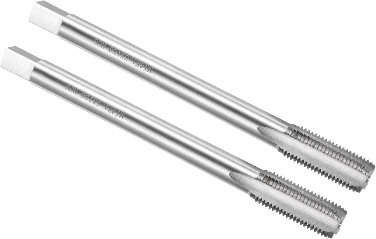 2pcs Straight Flute Thread Tap, M14 x 1.5 Metric Right Hand Screw Threading Tapping Tool Thread Milling Machine Taps, High-Speed Steel 6542