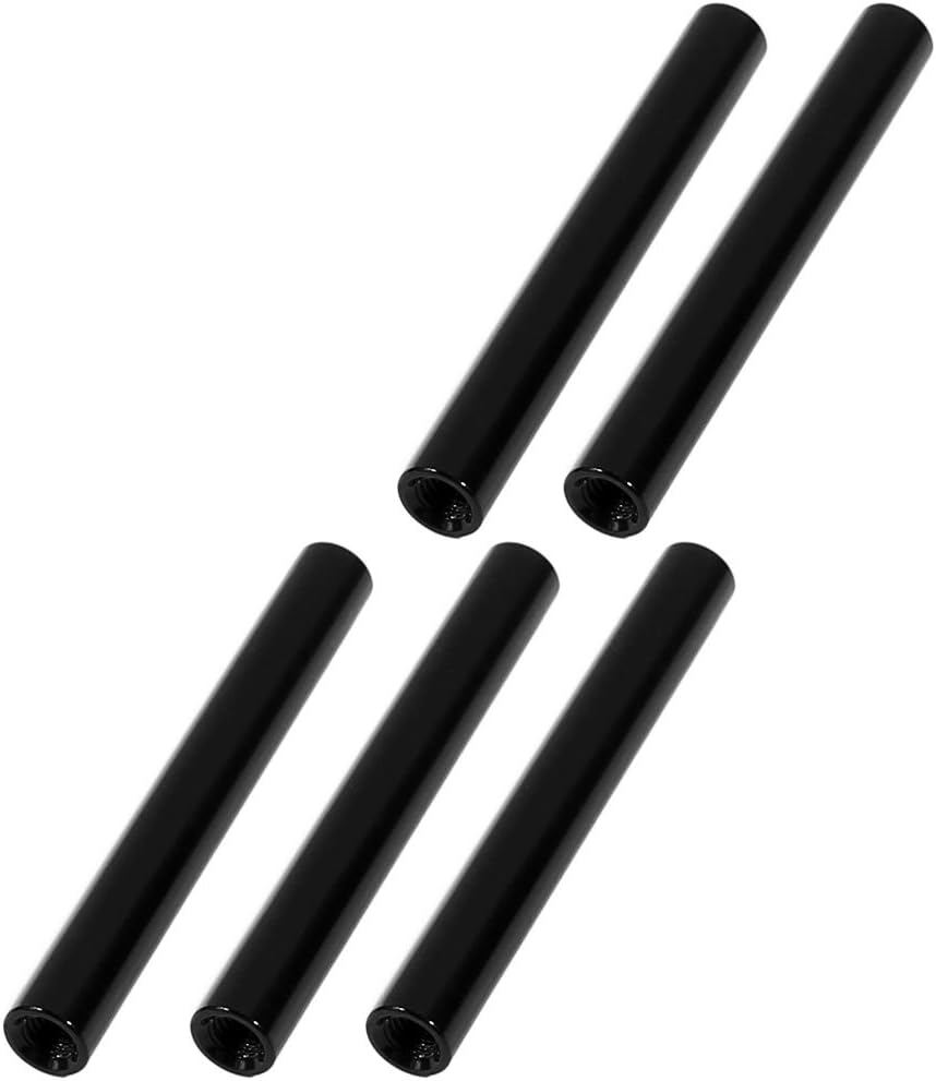 5Pcs M3 x 40mm Round Aluminum Column Alloy Standoff Spacer Stud Fastener for Quadcopter Black