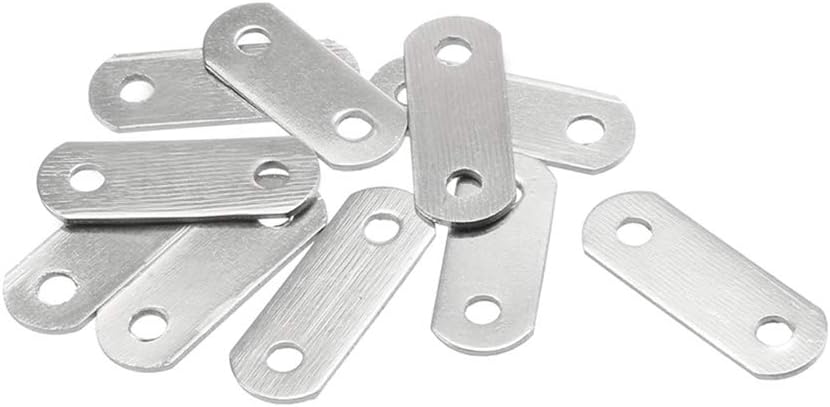 Repair Plate, 22mmx8mm, Flat Fixing Mending Corner Brace Bracket Connector, Pack of 10