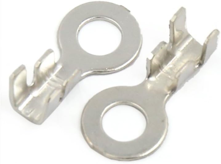 100Pcs Non Insulated Ring Crimp Terminal Wire Connectors for 7mm Diameter Stud