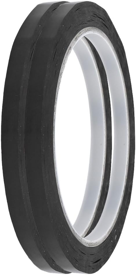 5mm Width 164ft Length Single-side Electrical Insulated Adhesive Tape Black 2pcs