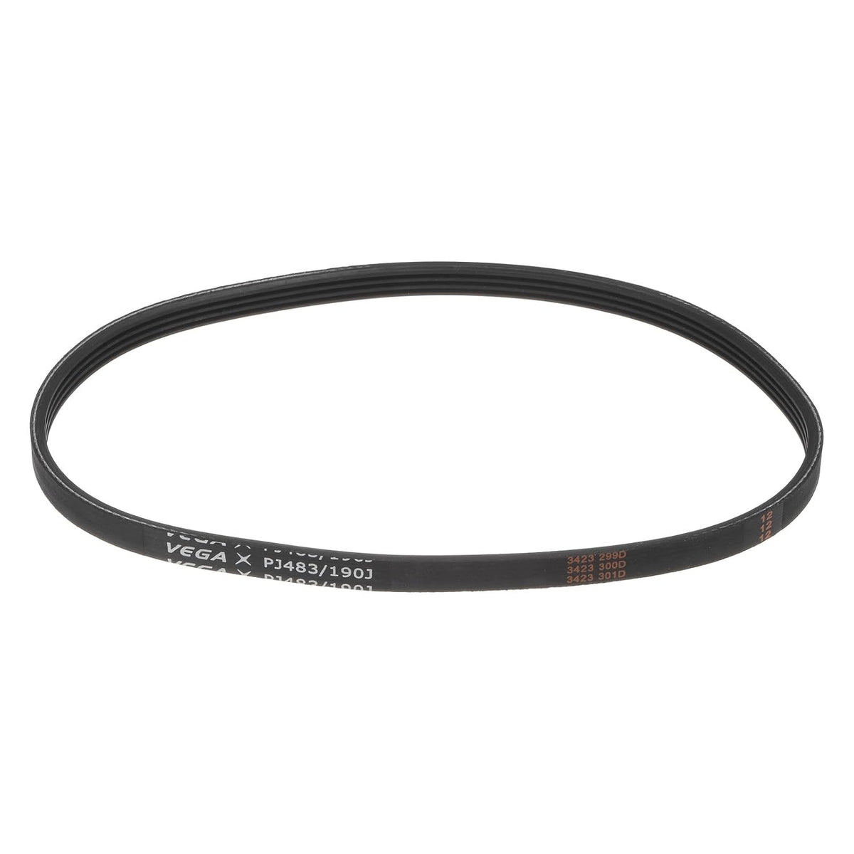 190J4 PJ V-Ribbed Belt 4 Ribs 19" Length x 0.37" Width x 0.14" Height, EPDM Poly V Belt, Multi Wedge Micro V Serpentine Belt