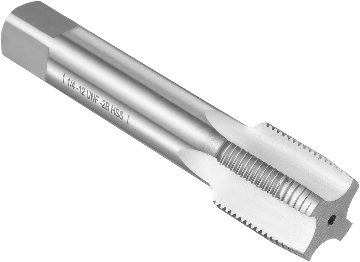 Hand Taper Tap 1-1/4"-12 UNF 2B Thread Taper Style Taps Straight Flute Screw Tapping Threading Tool High Speed Steel HSS6542