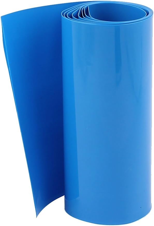 PVC Heat Shrink Tubing 103mm Flat Width Heat Shrink Wrap Tube for 18650 3.3ft Length Blue