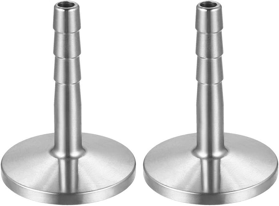 Clamp Hose Adapter 1.181 Inch Flange to 1/4 Inch Hose Barb Fitting 2 Pcs