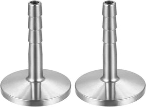 Clamp Hose Adapter 1.181 Inch Flange to 1/4 Inch Hose Barb Fitting 2 Pcs