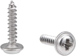 2x10mm Self Tapping Screws Phillips Pan Washer Head Screw 304 Stainless Steel Fasteners Bolts 50Pcs