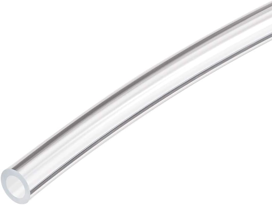 PVC Clear Vinyl Tubing, 3mm(1/8") x 5mm(3/16") Plastic Tube Flexible Water Pipe 3.3ft
