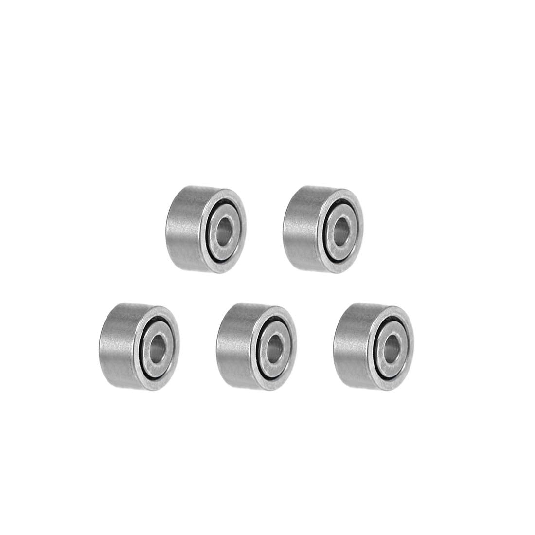 681k Deep Groove Ball Bearings 1mm Inner Dia 3mm OD 1.5mm Bore Open Type Chrome Steel Z2 5pcs