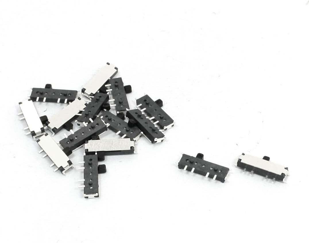 15PCS 3-Position DPDT Panel PCB Mini Surface Mounted Devices SMT Slide Switch 11x5x1.5mm