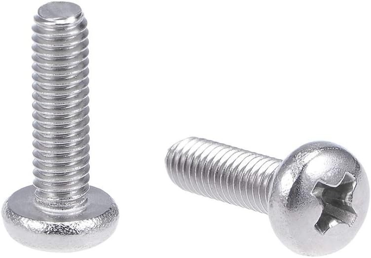 M4x14mm Machine Screws Pan Phillips Cross Head Screw 304 Stainless Steel Fasteners Bolts 20Pcs
