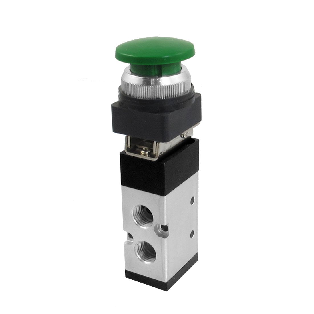 MV522PB 12mm Thread Input 2/5 Way Green Mushroom Button Air Mechanical Valve