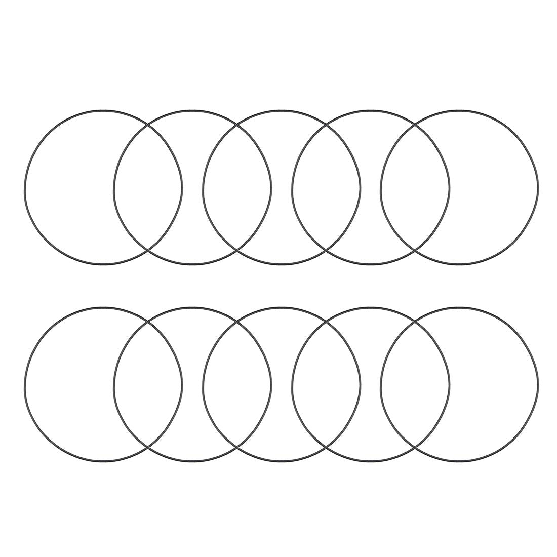 Nitrile Rubber O-Rings 150mm OD 145.2mm ID 2.4mm Width, Metric Nitrile Rubber Sealing Gasket, Pack of 10