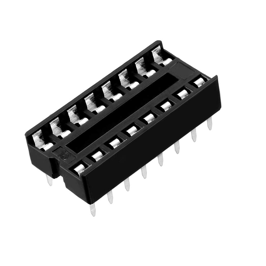10pcs DIP IC Chip Socket Adaptor 2.54mm Pitch 7.6mm Row Pitch 2 Row 16 Flat Pins Soldering
