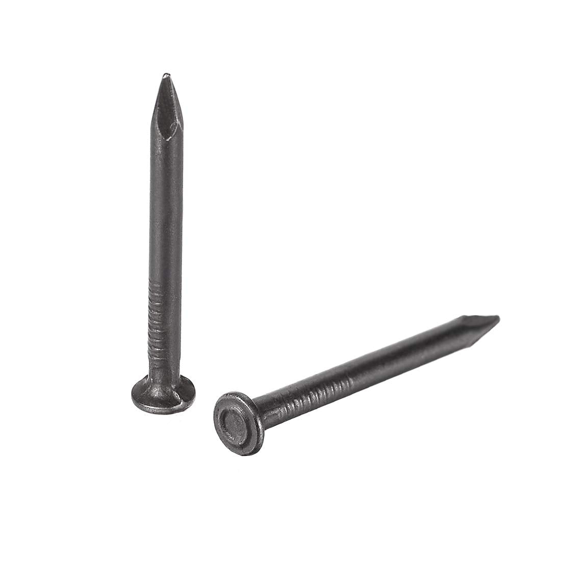 Hardware Nails Carbon Steel Point Tip Wall Cement Nail 30mm(1.2") 3mm Rod Dia Black 200pcs