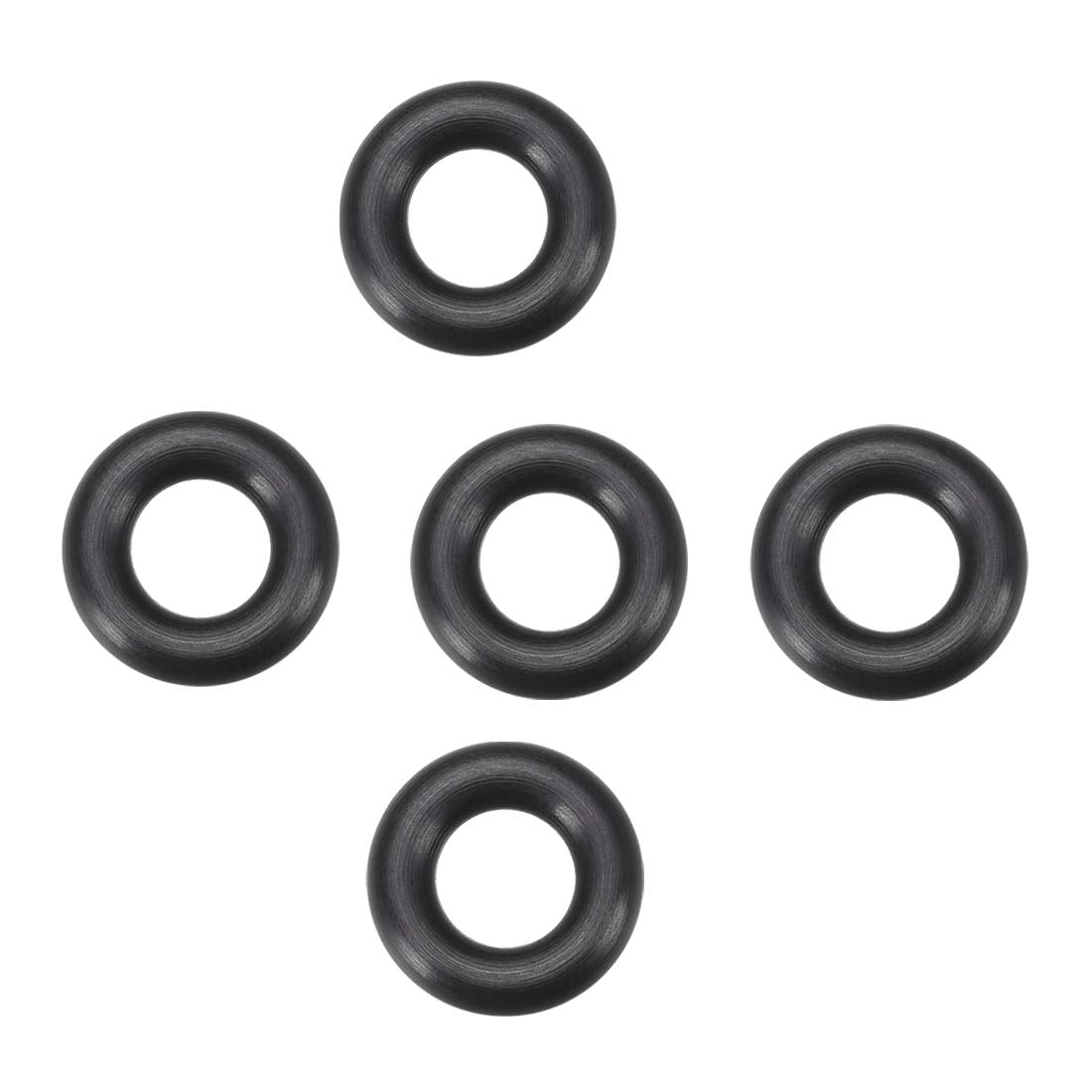 Fluorine Rubber O Rings, 15mm OD, 8mm Inner Diameter, 3.5mm Width, Seal Gasket Black 5Pcs
