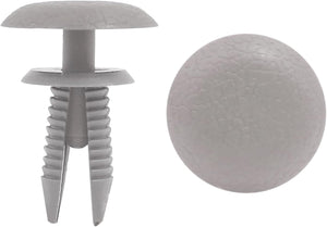 50pcs Gray Car Bumper Door Trim Fender 8mm Hole Plastic Push in Rivet Fastener