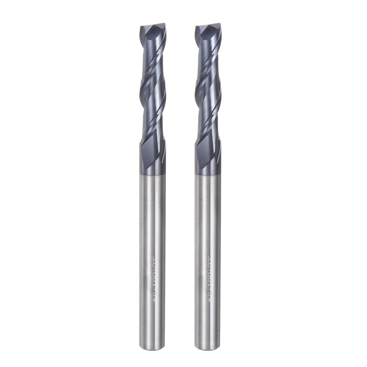 2pcs 8mm Dia 8mm Shank Square Nose End Mill 2 Flutes HRC45 Carbide AlTiN Coated CNC Router Bits Cutter Tools for End Milling CNC Machining