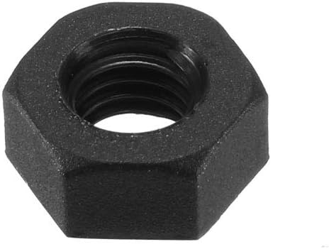 Nylon Hex Nut, M4x0.7mm Metric Coarse Thread Hexagon Nuts, 50 Pcs (Black)