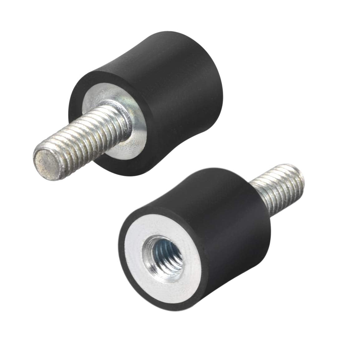 M4x10 Thread Male Female Rubber Mounts,Vibration Isolators,Shock Absorber 10mm x 10mm Black 2pcs
