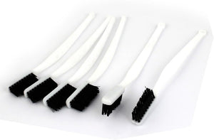 18cm Length White Plastic Handle Nylon Wire Cleaning Brush 6 Pcs