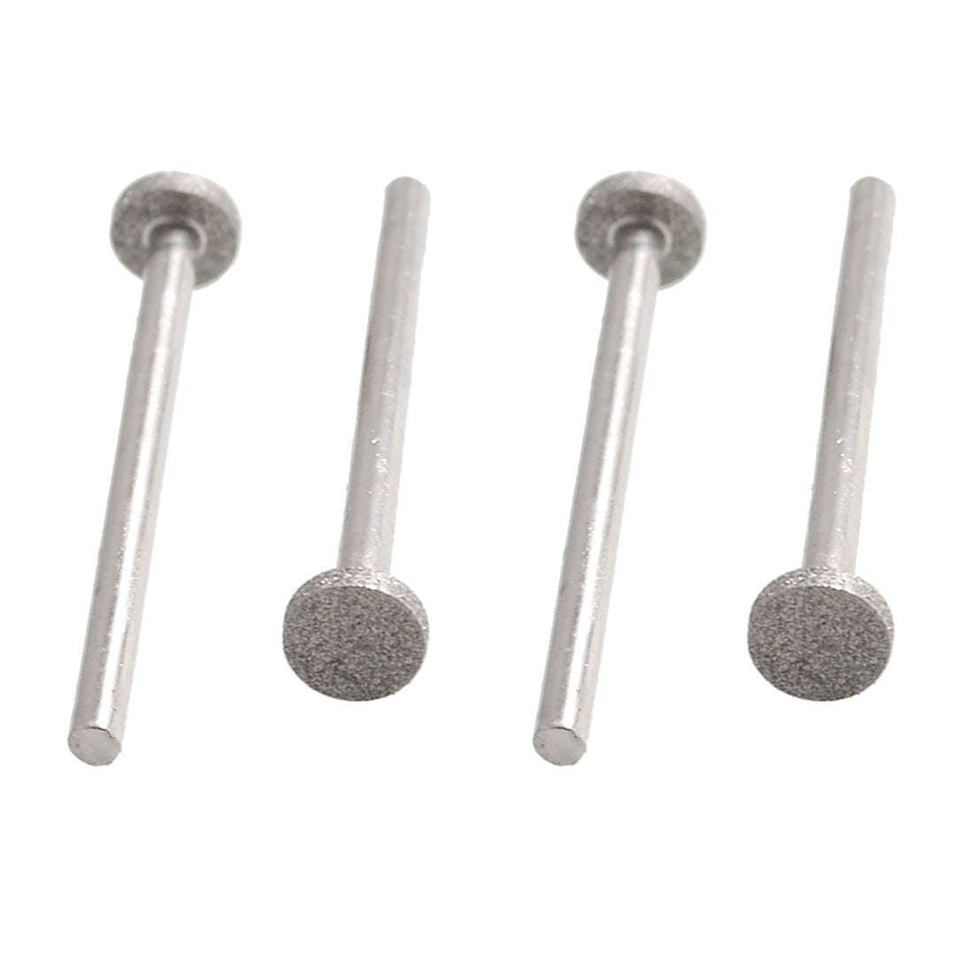 4 Pcs 3mm Shank 8mm Flat Head Buffing Diamond Bits Grinders