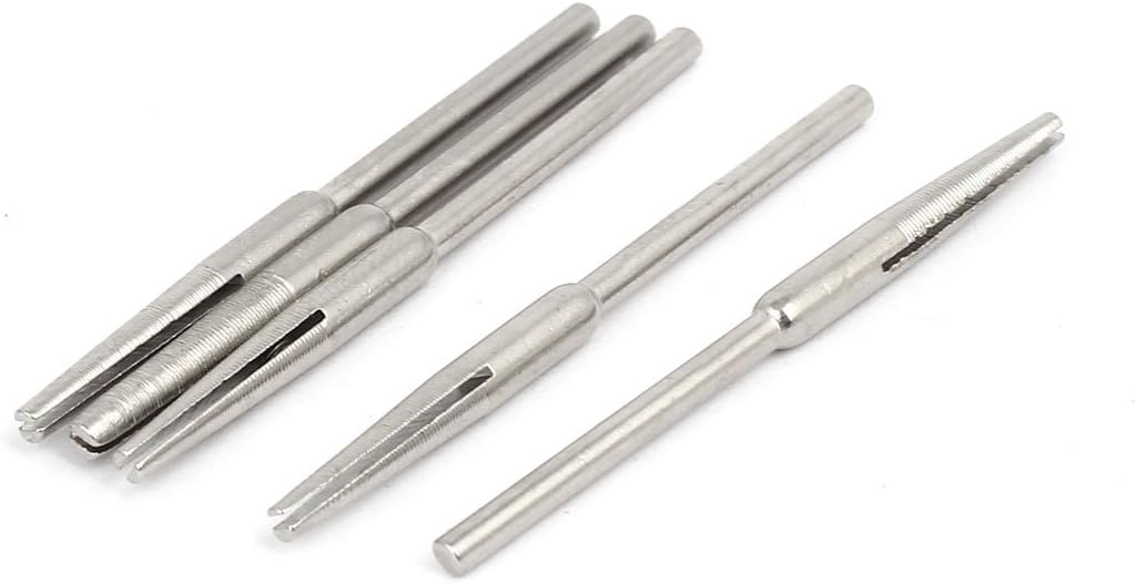 2.35mm Shank Dia Mandrel Split Tapered Sandpaper Holder 50mm Long 5pcs