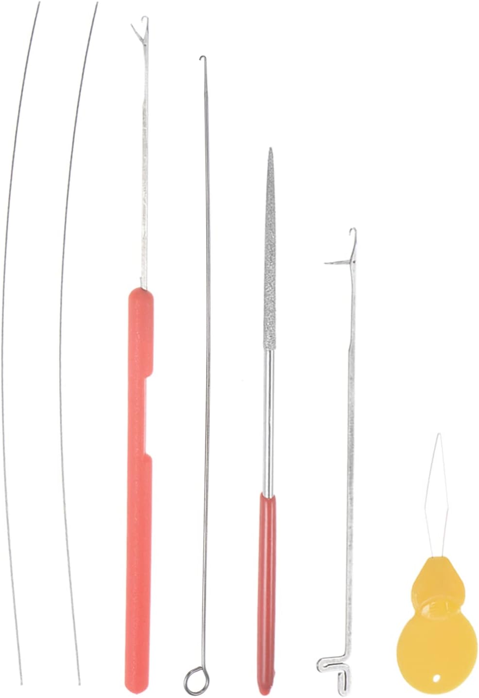 Beading Needle Set Threading Tools with Threader, Bead Crochet Hook, Tipped Bead Reamer Beading, Beaded Steel Wire