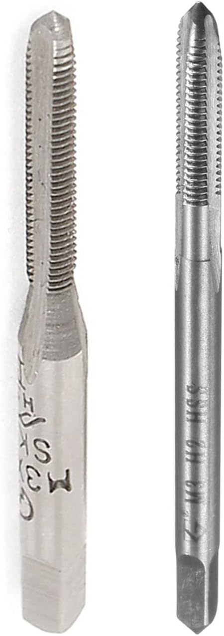 Metric Tap M3x 0.5mm Pitch 3 Straight Flutes H2 Thread Plug HSS for Clocks and Watches DIY 5pcs