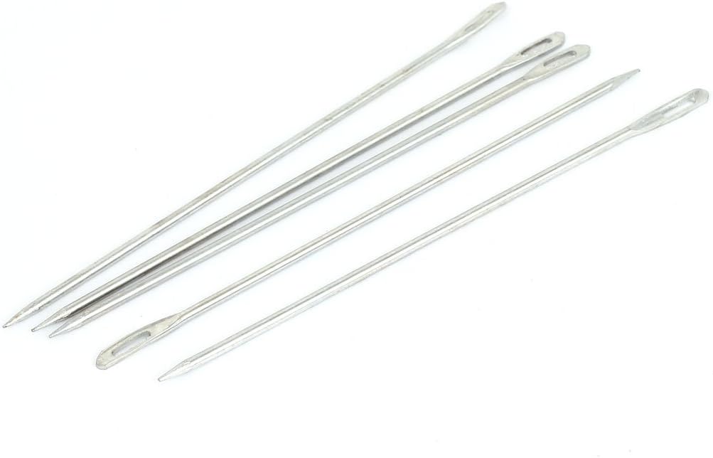 LinkMejor Metal Canvas Leather Carpet Upholstery Repair Sewing Needles 5Pcs