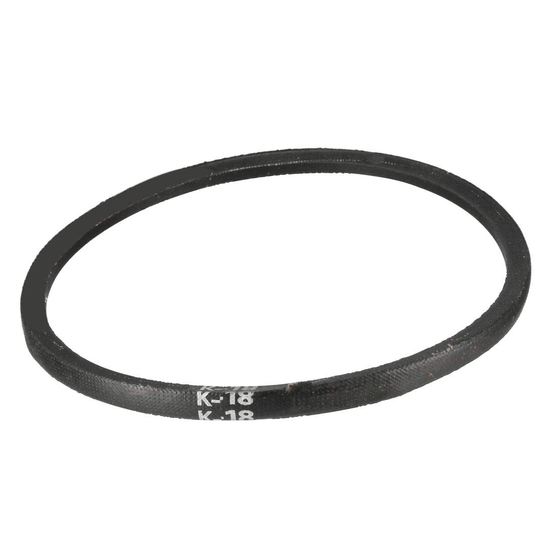 K-18 V Belt Machine Transmission Rubber, Black Replacement Drive Belt 18 inch Pitch Girth 8mm Width 6mm Height JIS Standard