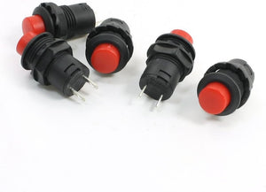 5 Pcs Red Momentary Push Button Switch SPST 125VAC 3A 250VAC 1.5A