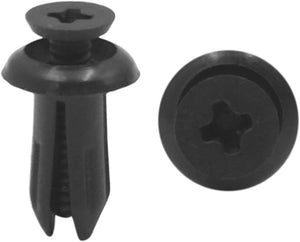 20Pcs 5mm Hole Dia Black Car Plastic Rivets Splash Guard Fender Fastener Clip