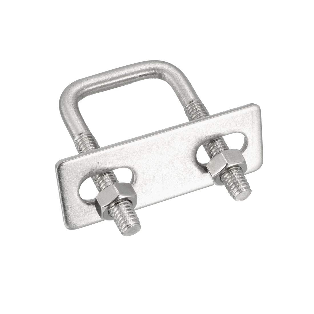 Square u-Bolts 2Pcs 1"(25mm) Inner Width 50mm Length M6 304 Stainless Steel U Bolt with Nuts Frame for Boat Trailer