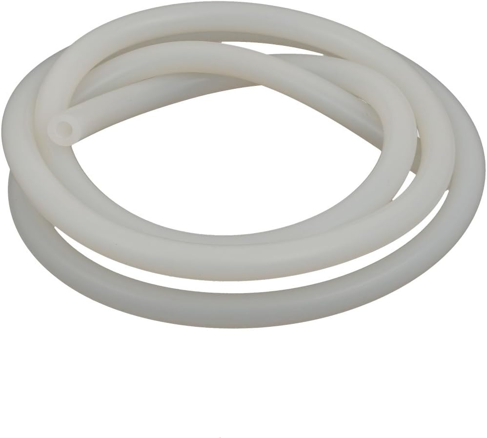 4mm x 8mm High Temp Resistant Silicone Rubber Tube Hose Pipe Milky 1 Meter Long