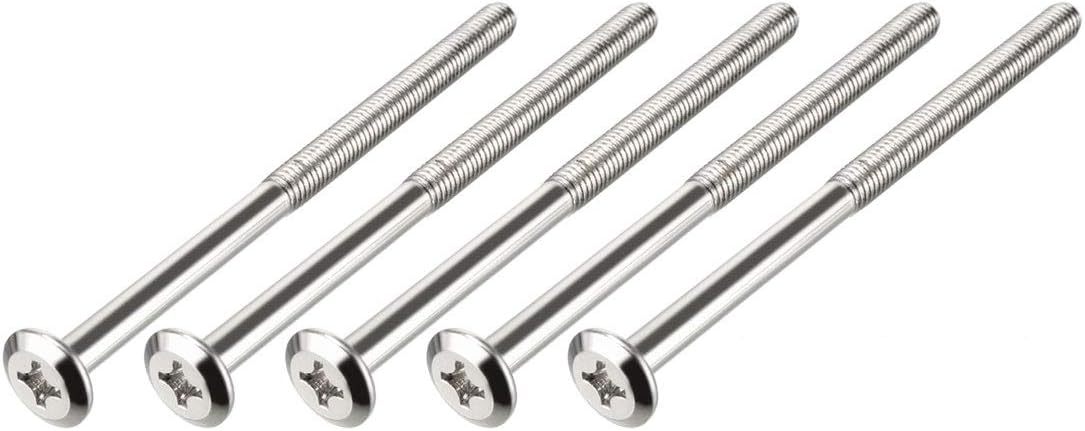 M6x100mm Phillips Head Screws Furniture Bolts 58mm Thread Length 5pcs