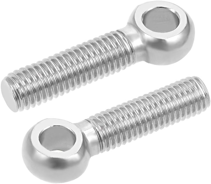 M10 x 40mm 304 Stainless Steel Machine Shoulder Lift Eye Bolt Rigging 10pcs