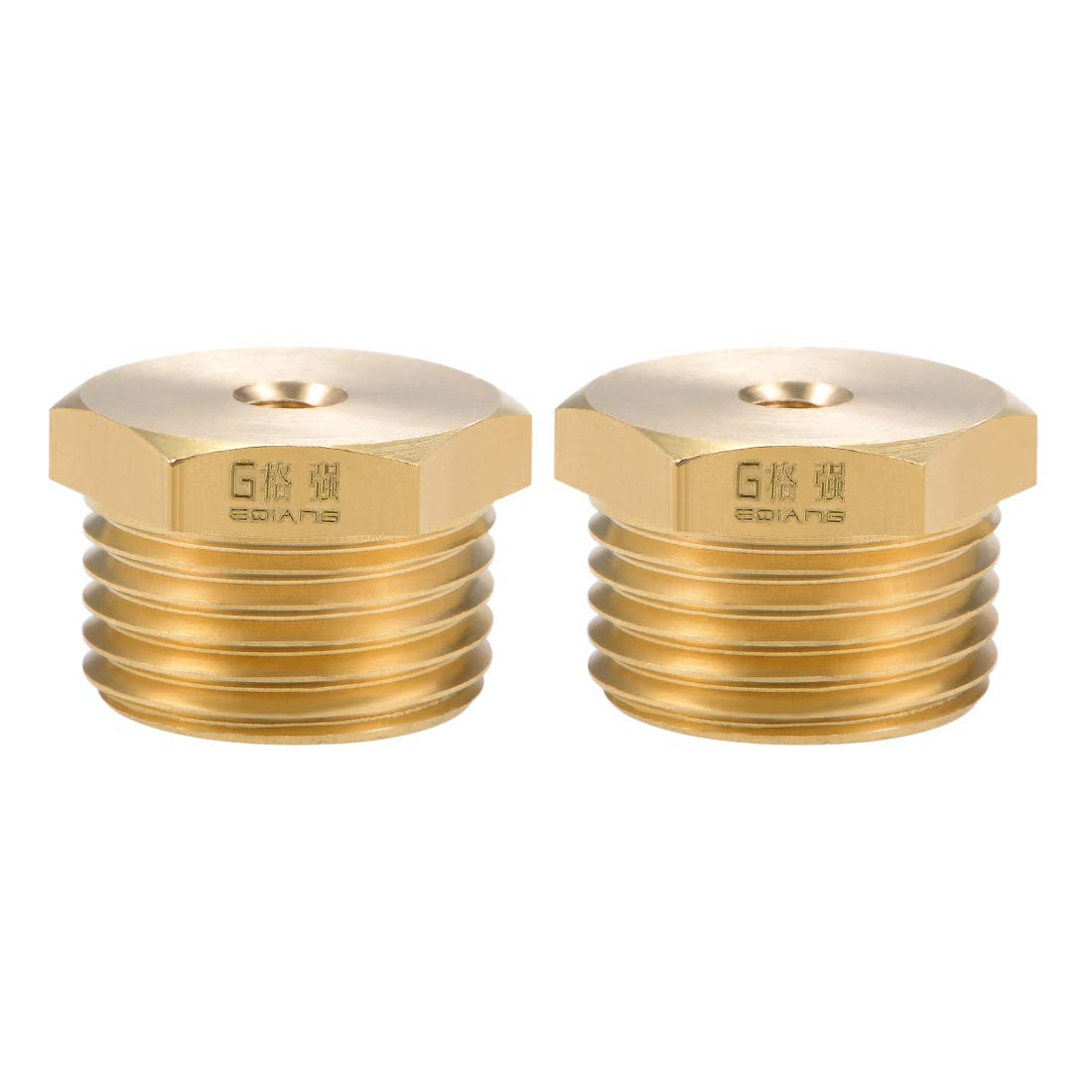 Brass Pipe Hose Fitting 1/2 Male to 3/16 Female Thread Tube Adapter Nozzle for Liquid Oil Gas 2pcs