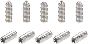 50Pcs M4x12mm Internal Hex Socket Set Grub Screws Cone Point 304 Stainless Steel Screw