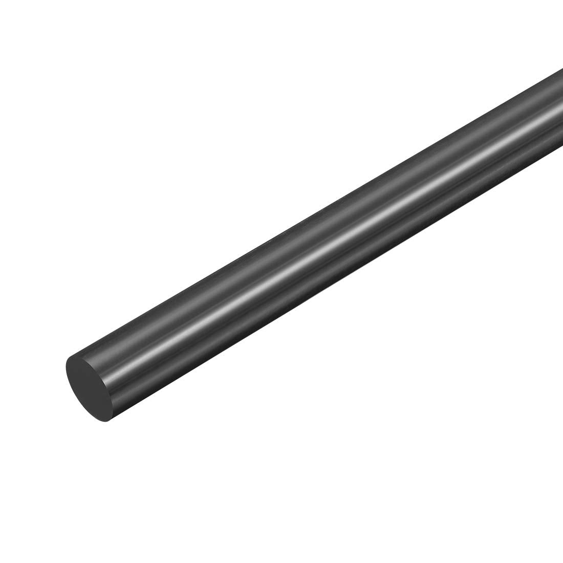 Plastic Round Rod 1/2 Inch Dia 20 Inch Length Black (POM) Polyoxymethylene Rods Engineering Plastic Round Bar(12mm)