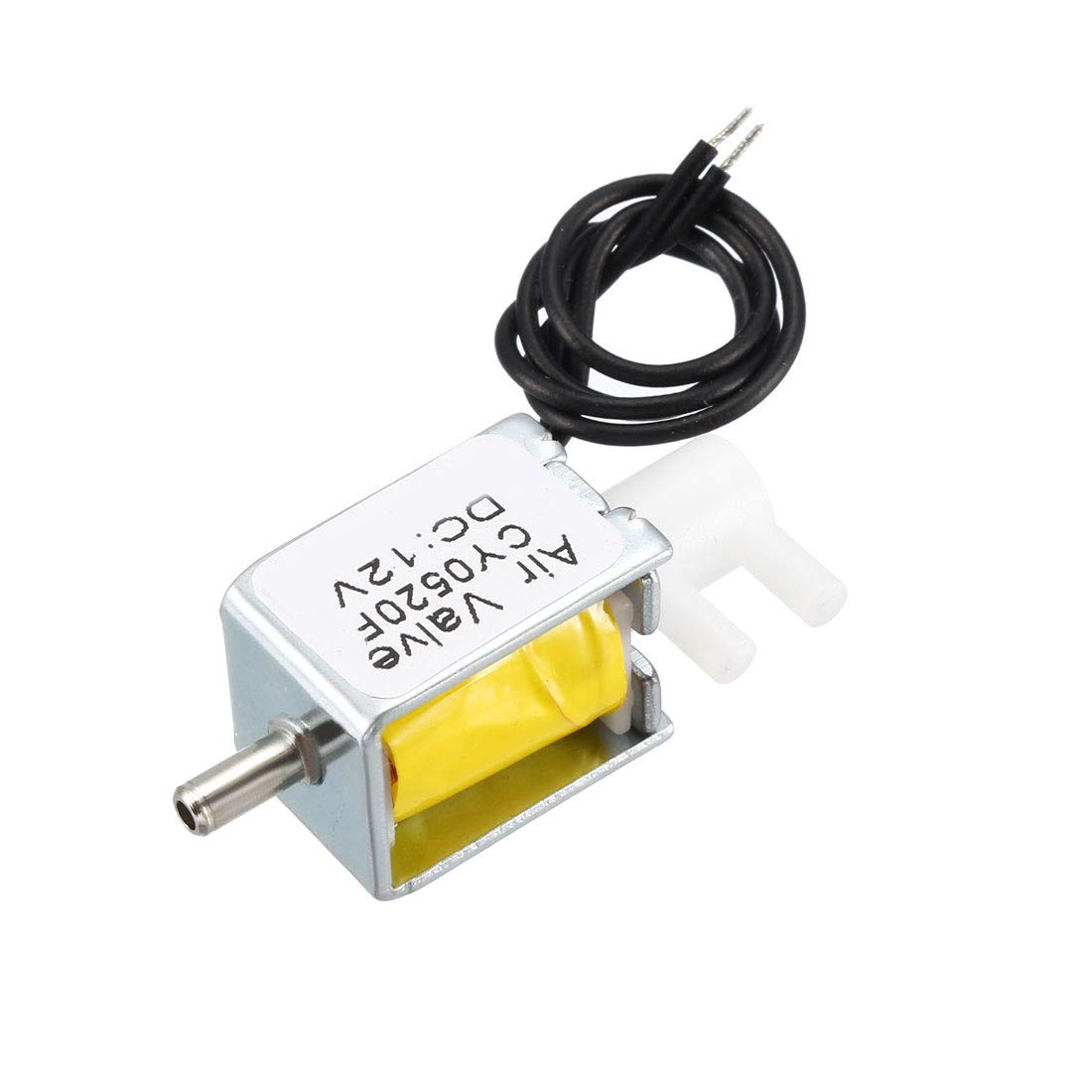 Miniature Solenoid Valve 2 Positions 3 Ways DC12V 0.2A Air Solenoid Valve, 2pcs