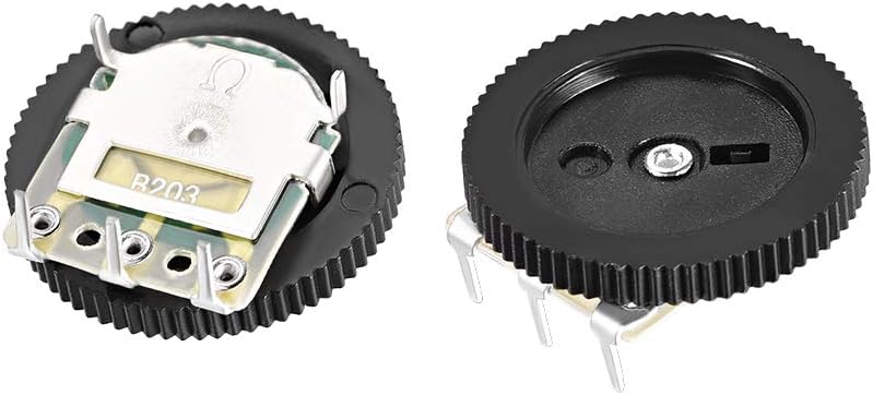 20K Ohm Dial Wheel Potentiometer for Audio Stereo Volume Switch Control 16x6mm 20Pcs