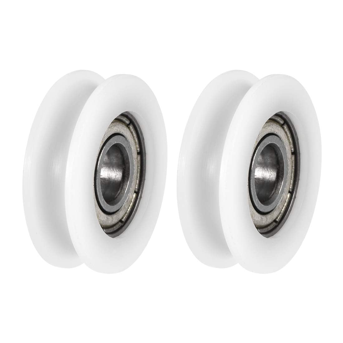 U696ZZ Nylon Pulley U Groove Ball Bearing Roller Guide Wheel 6x22x7mm Double Metal Shielded (GCr15) Chrome Steel Bearings 2pcs