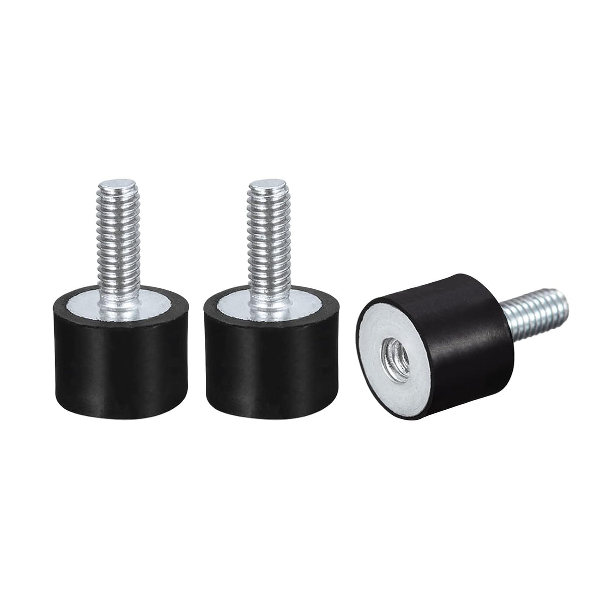 Rubber Mounts 3pcs M5 Male/Female Vibration Isolator Shock Absorber, for Garage Motor Air Compressor Car Boat Bobbins, D15mmxH15mm
